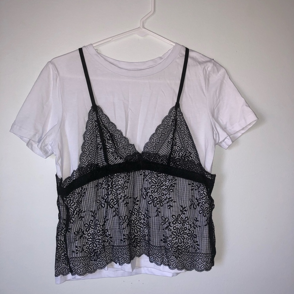 Shein Lace Tee